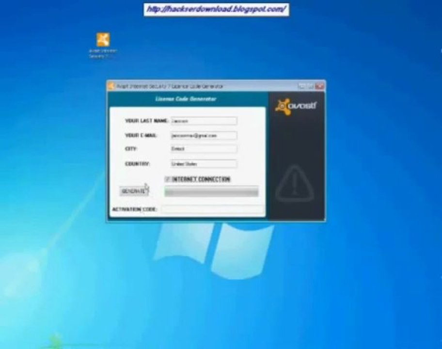 Avast Internet Security 7 License Code Generator Free download license 100 working hack