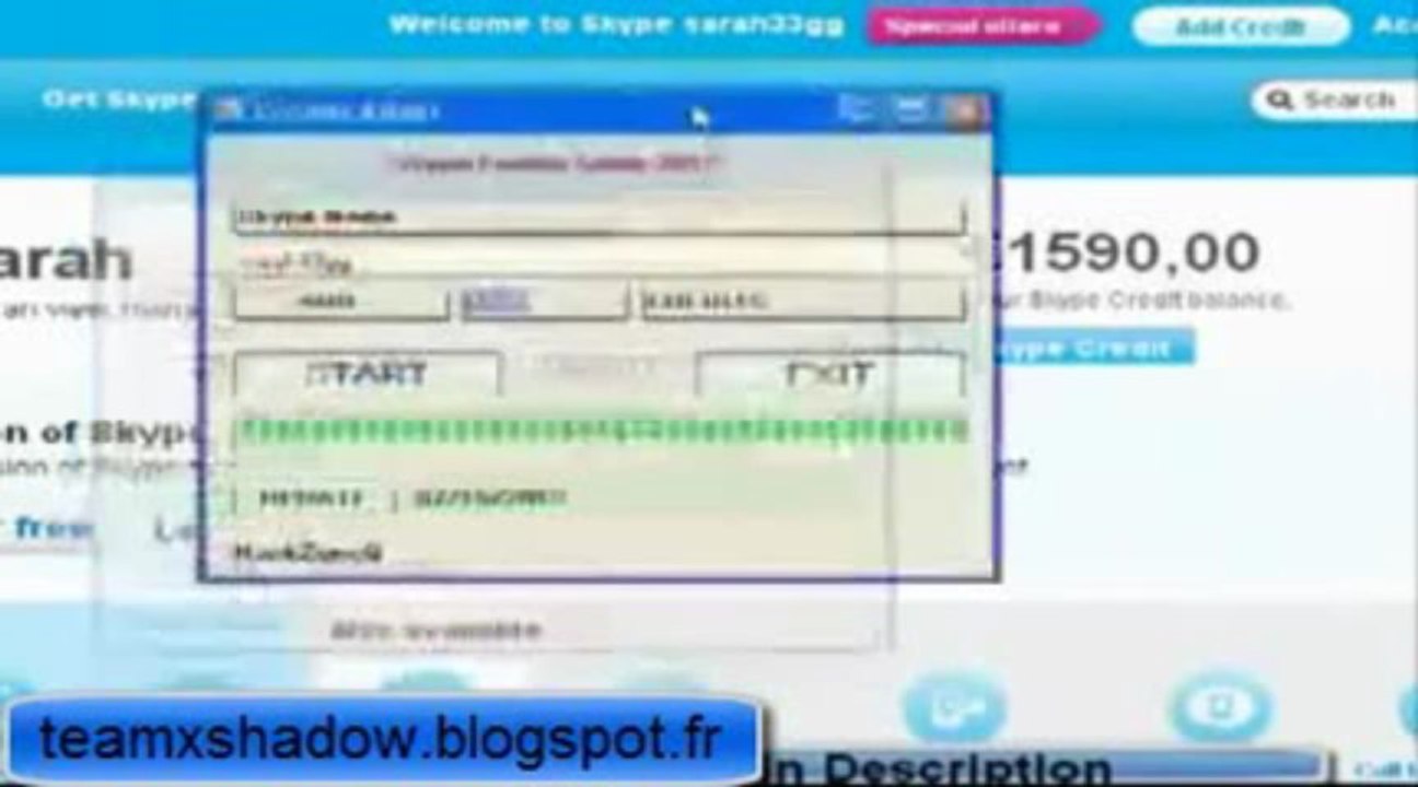 Skype crédit générateur mai - juin 2013 mettre à jour telecharger Gratuit