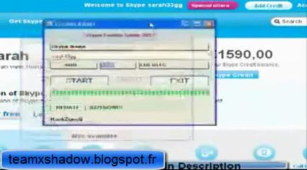 Skype crédit générateur mai - juin 2013 mettre à jour telecharger Gratuit