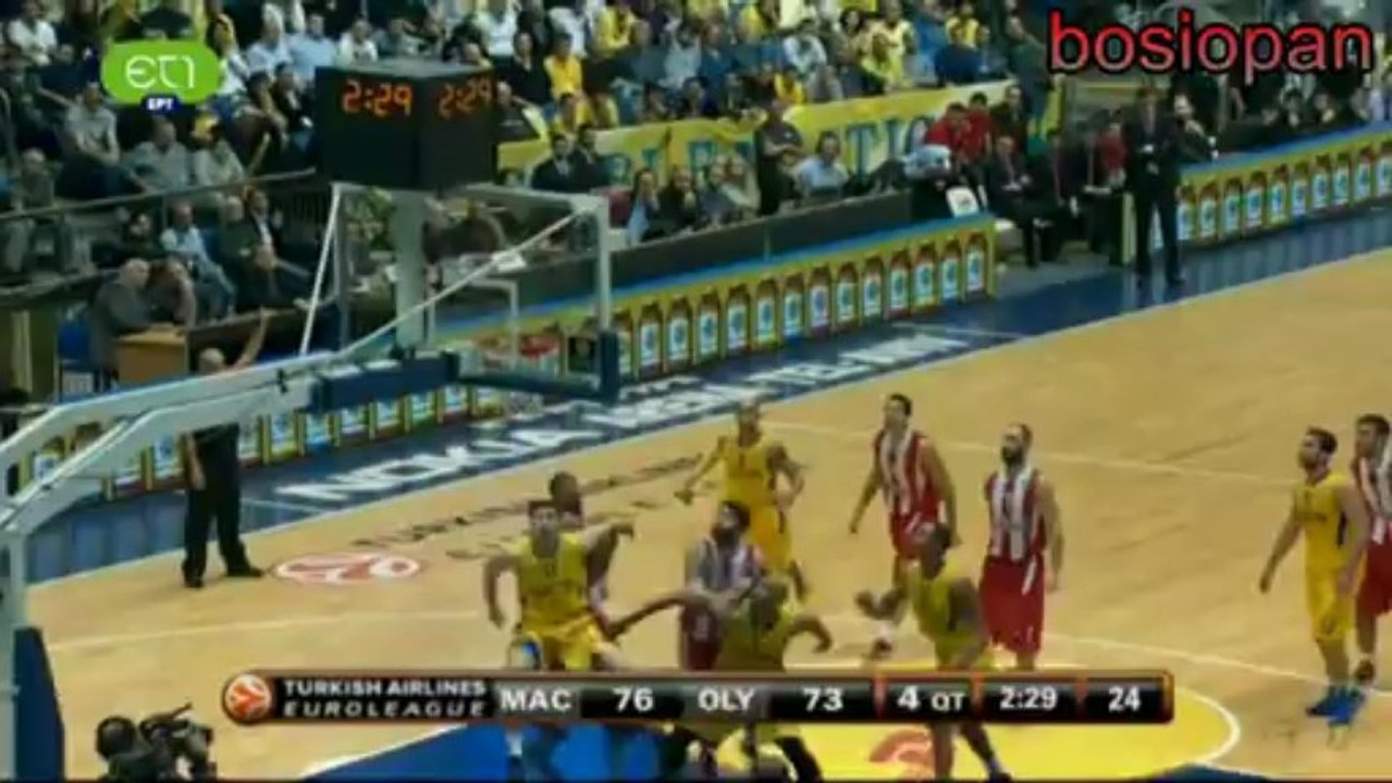 Μακάμπι - Ολυμπιακός 77-78 Ευρωλίγκα 2013