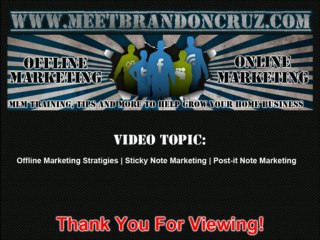 Offline Marketing Strategies | Sticky Note Marketing | Post-it Note Marketing