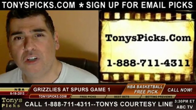 San Antonio Spurs versus Memphis Grizzlies Pick Prediction NBA Playoffs Game 1 Odds Preview 5-19-2013