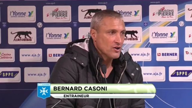 Conférence de presse AJ Auxerre - Clermont Foot : Bernard CASONI (AJA) - Régis BROUARD (CFA) - saison 2012/2013