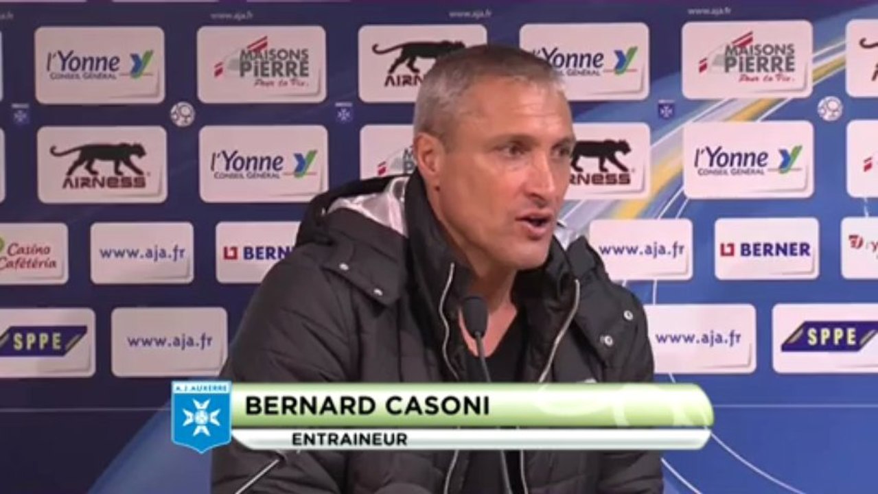 Conférence de presse AJ Auxerre - Clermont Foot : Bernard  CASONI (AJA) - Régis BROUARD (CFA) - saison 2012/2013