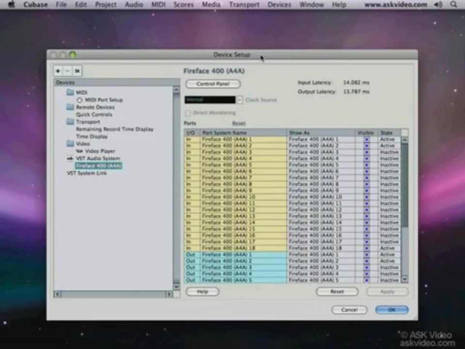 CURSO EN DVD CUBASE 5 TUTORIAL DVD LEVEL 1 -  CLASE 02 - CONFIGURACIÓN DEL AUDIO