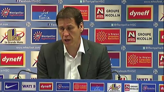 Conférence de presse Montpellier Hérault SC - LOSC Lille : René GIRARD (MHSC) - Rudi GARCIA (LOSC) - saison 2012/2013