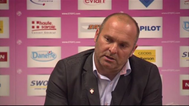 Conférence de presse Evian TG FC - Valenciennes FC : Pascal DUPRAZ (ETG) - Daniel SANCHEZ (VAFC) - saison 2012/2013