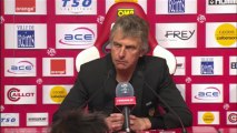 Conférence de presse Stade de Reims - FC Lorient : Hubert FOURNIER (SdR) - Christian  GOURCUFF (FCL) - saison 2012/2013