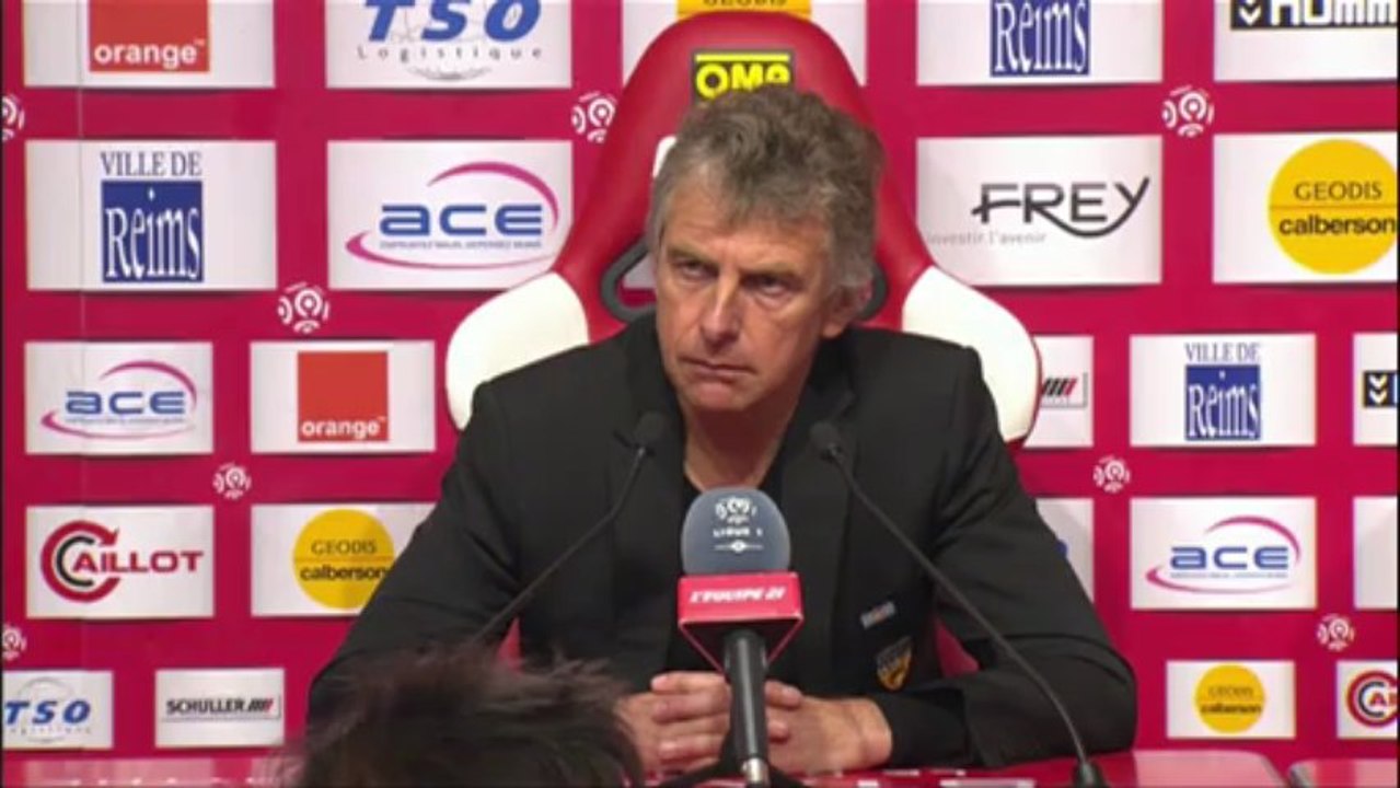 Conférence de presse Stade de Reims - FC Lorient : Hubert FOURNIER (SdR) - Christian  GOURCUFF (FCL) - saison 2012/2013