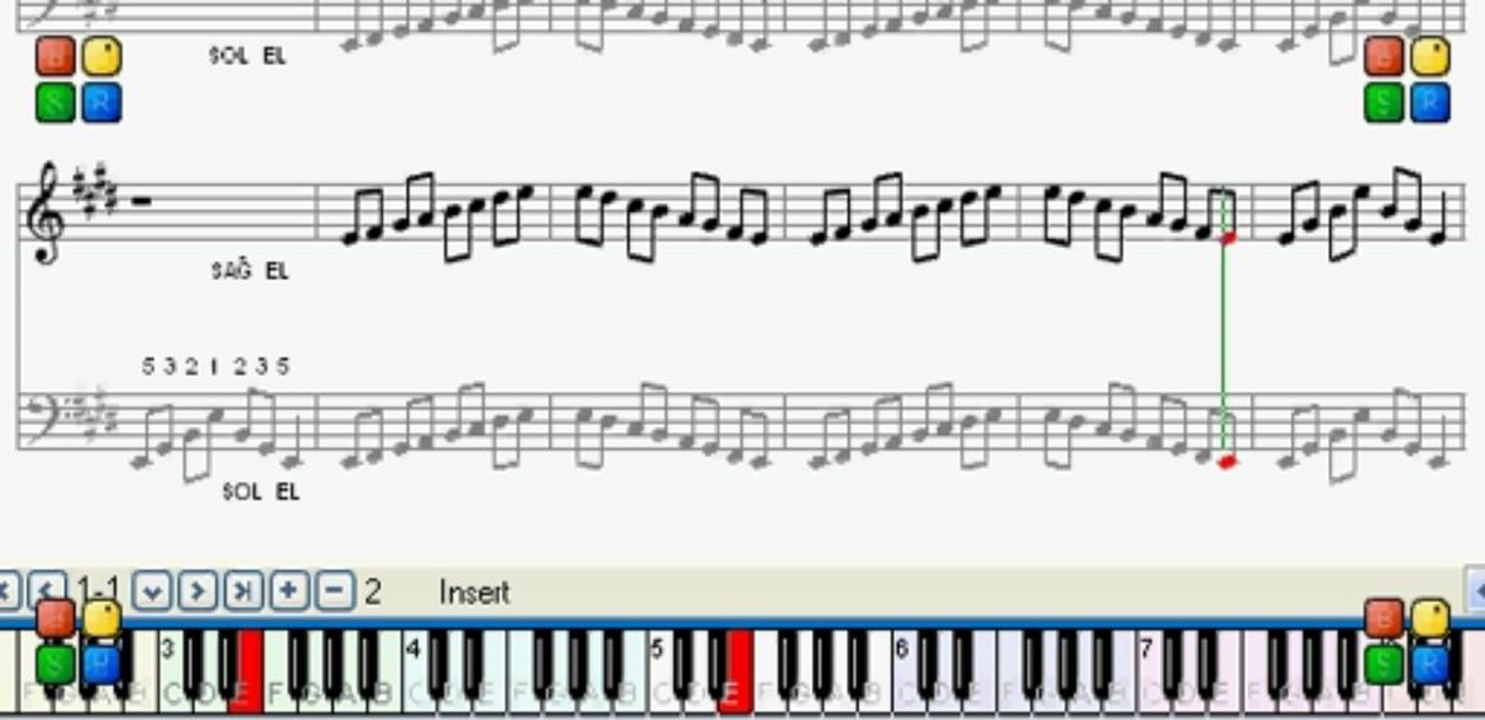 PİYANO  DERSİ  -  Mi  Majör  Gamı - ( 0543 232 91 22 : Taci Hoca )