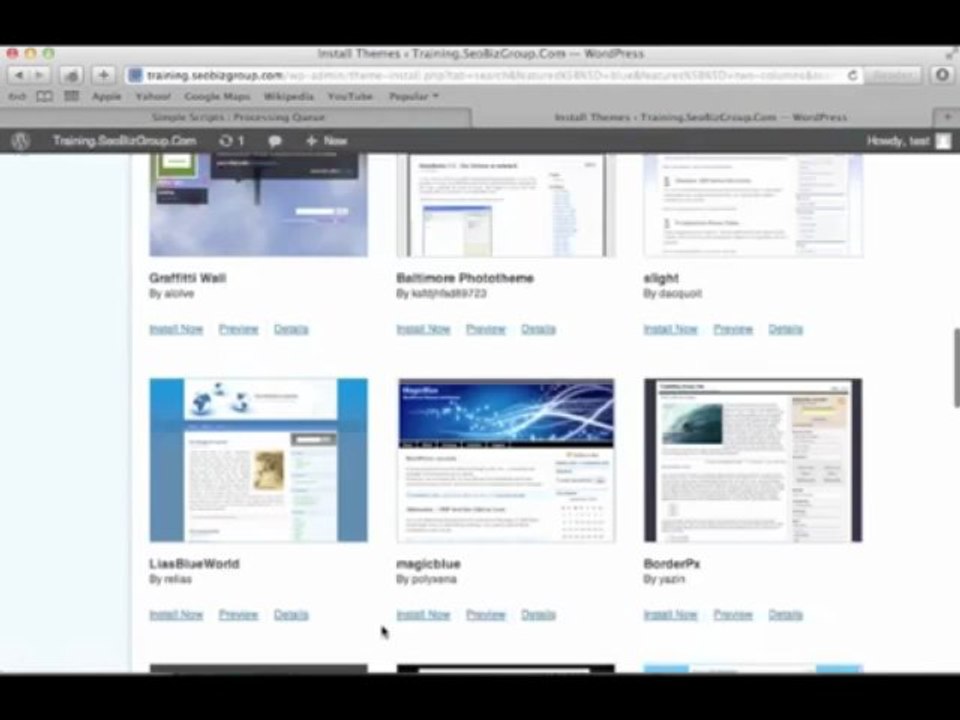 How To Find and Install a Wordpress  Theme - SEO Biz Group 3 of 3