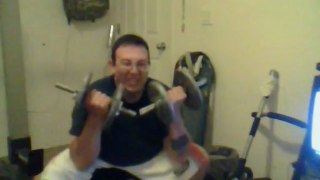 Gun Show (fat guy lifting weights)