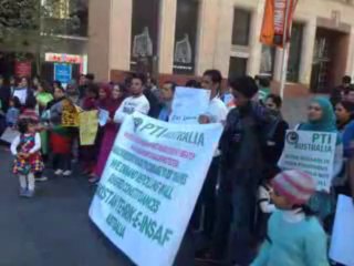 Protest against massive rigging in Pakistan Election 2013 Sydney Australia)