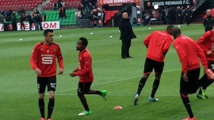 18/05/13 : SRFC-ACA : échauffement avec Antonetti