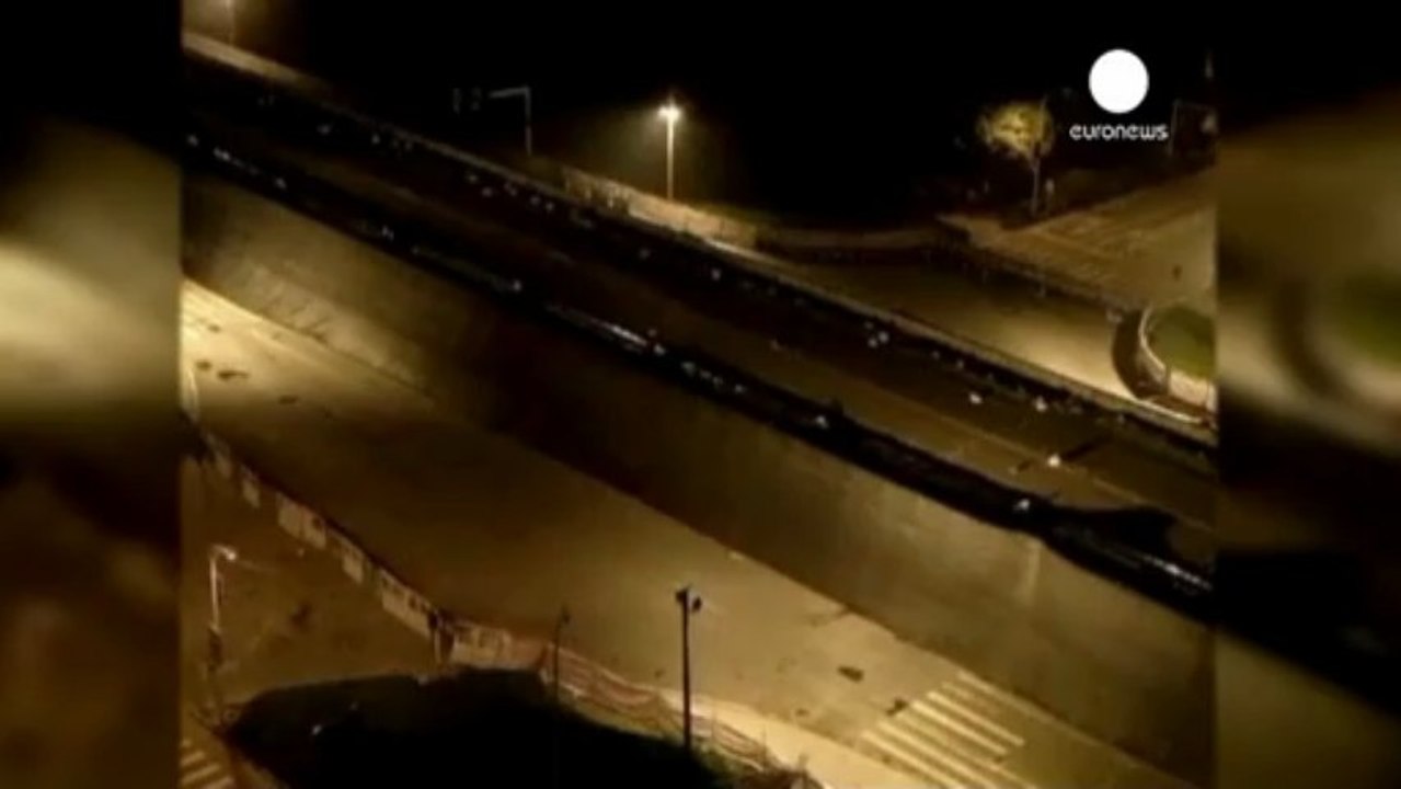 Espectacular desmantelamiento de un viaducto en China