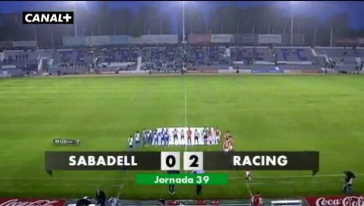 Liga  Adelante  Sabadell 0 Racing de Santander 2