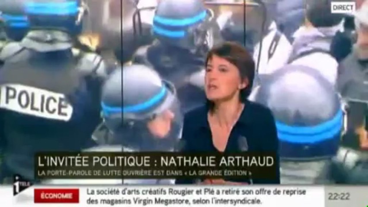 France - Politique - 051917 Nathalie Arthaud ITele Invitée de la Grande édition