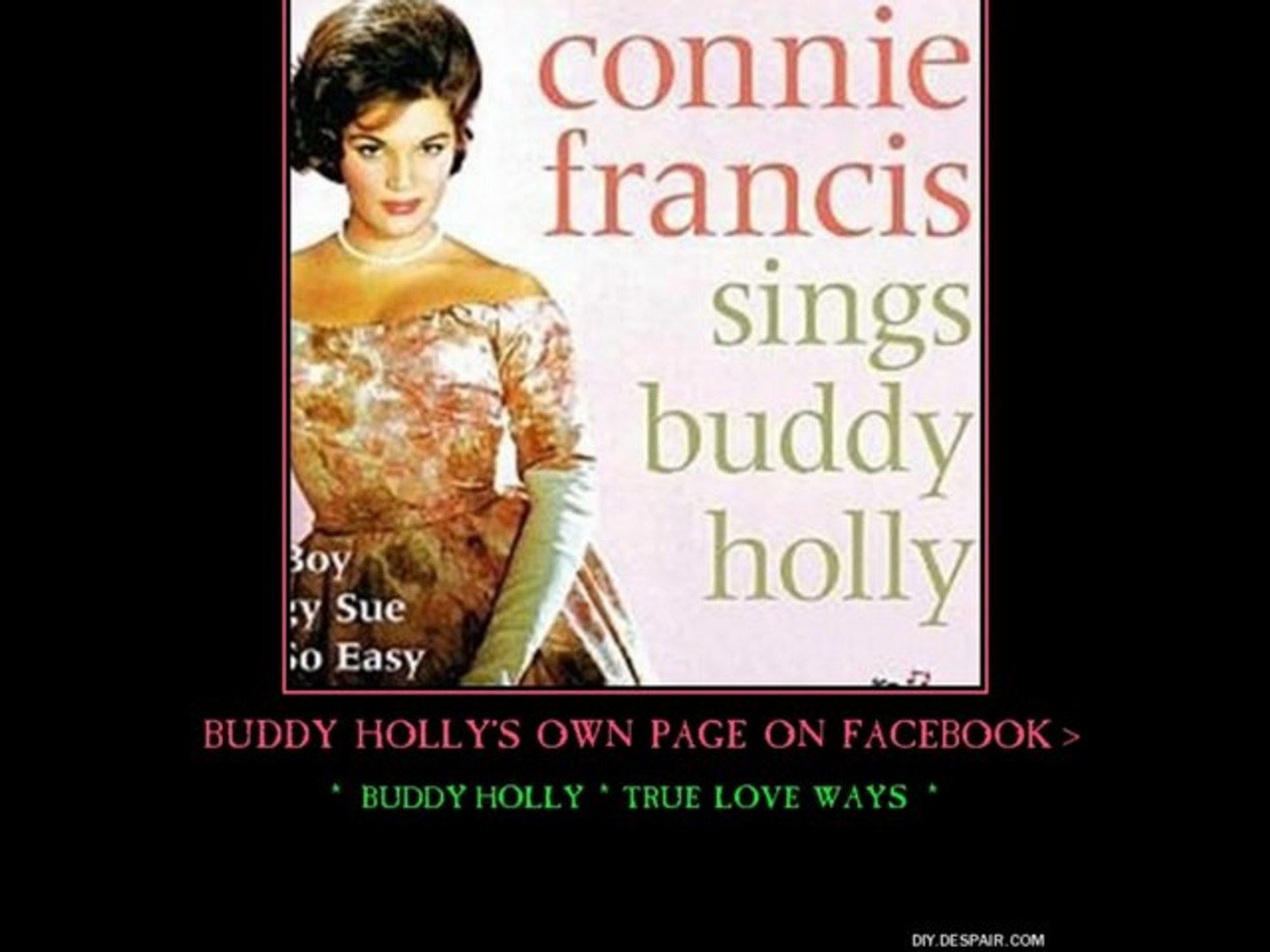 Connie Francis sings Buddy Holly ~ Raining in My Heart ~ - video 
