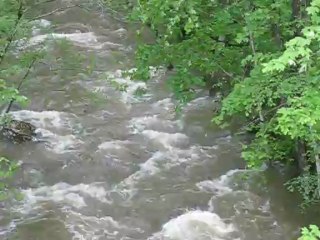 Dunière en crue, intempéries de fin mai à St-Apo