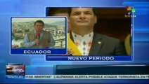 Miles de ecuatorianos celebran toma de posesión de Correa