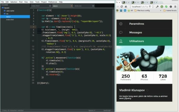 Tutoriel vidéo Javascript : Créer des animations complexes avec GSAP.js