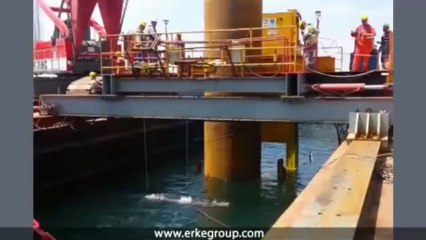 ERKE Dış Ticaret ltd., IHC S-280 Hydraulic Hammer - SubPiling Applicaton - İzmit Bridge / Turkey