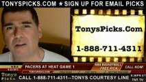 Miami Heat versus Indiana Pacers Pick Prediction NBA Playoffs Game 1 Odds Preview 5-22-2013