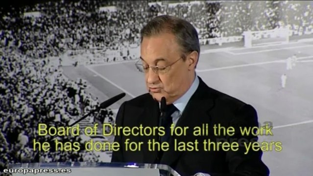 Florentino Pérez anuncia la marcha de Mourinho