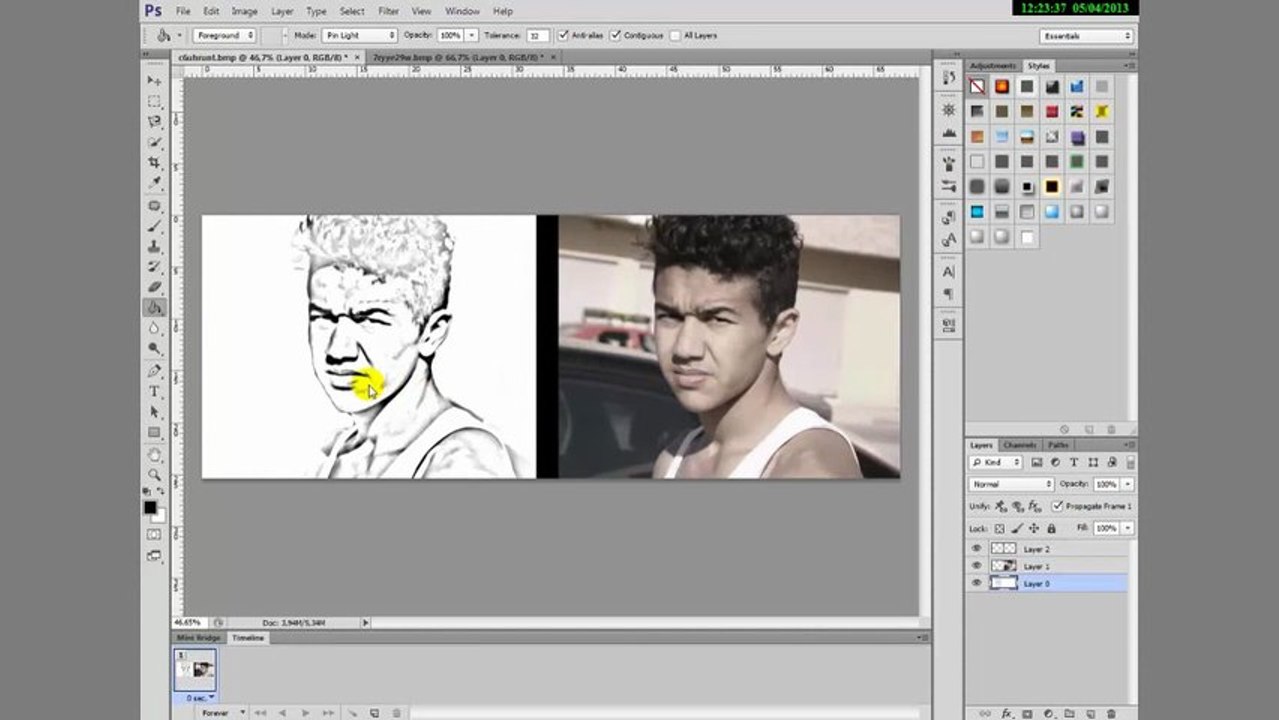 Tutorial 7 : How To Make Your Picture Like Pencil Drawing Using Photoshop { H-couch }