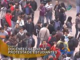Cusco Docentes se unen a protesta de estudiantes de enfermeria de UNSAAC