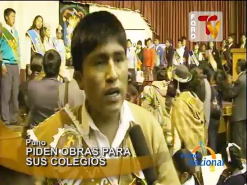 Puno Alcaldes escolares pidieron obras para sus escuelas