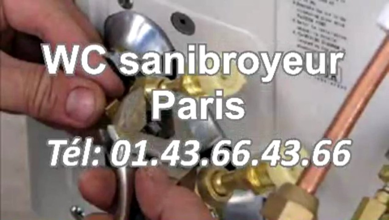 WC sanibroyeur Paris Tél: 01.43.66.43.66