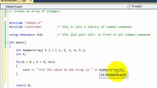 C++ Programming Integer Arrays Using Microsoft Visual