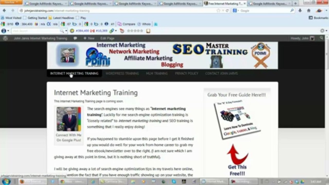 Internet Marketing Training - The Video