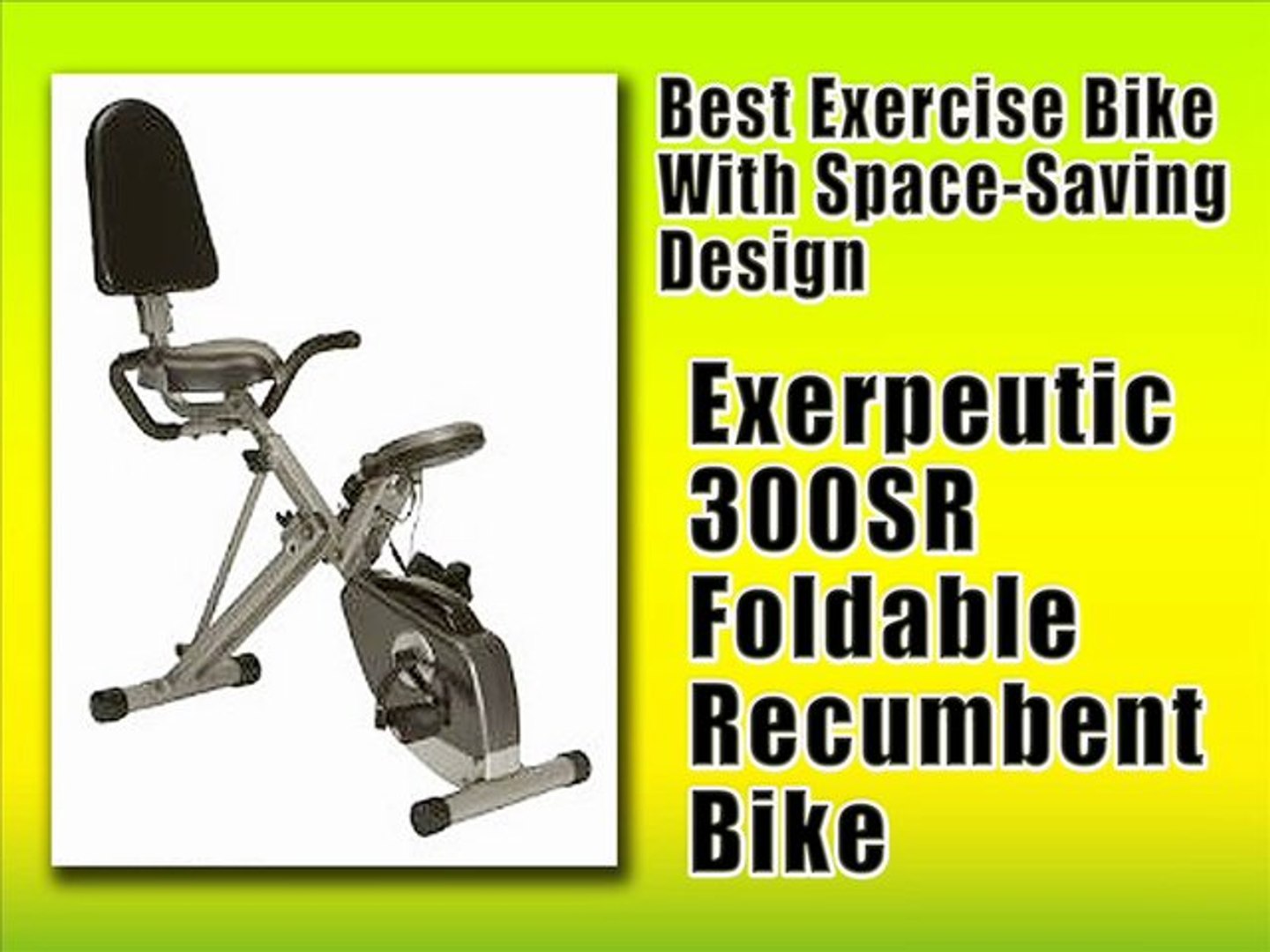 exerpeutic 300sr space saver recumbent bike