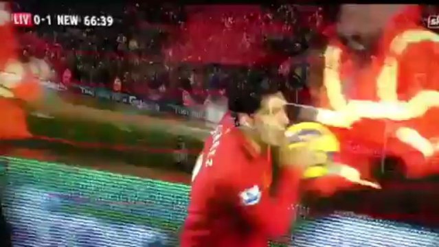 Liverpool vs Newcastle ( Luis Suarez goal)