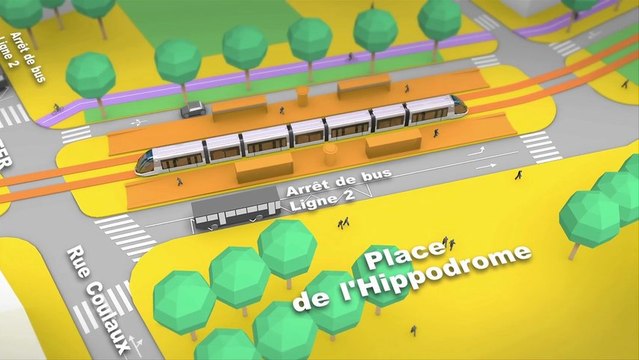 Extension de la ligne D vers Kehl : l'animation 3D (Strasbourg)
