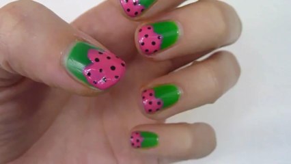 Watermelon Melt Nail Art