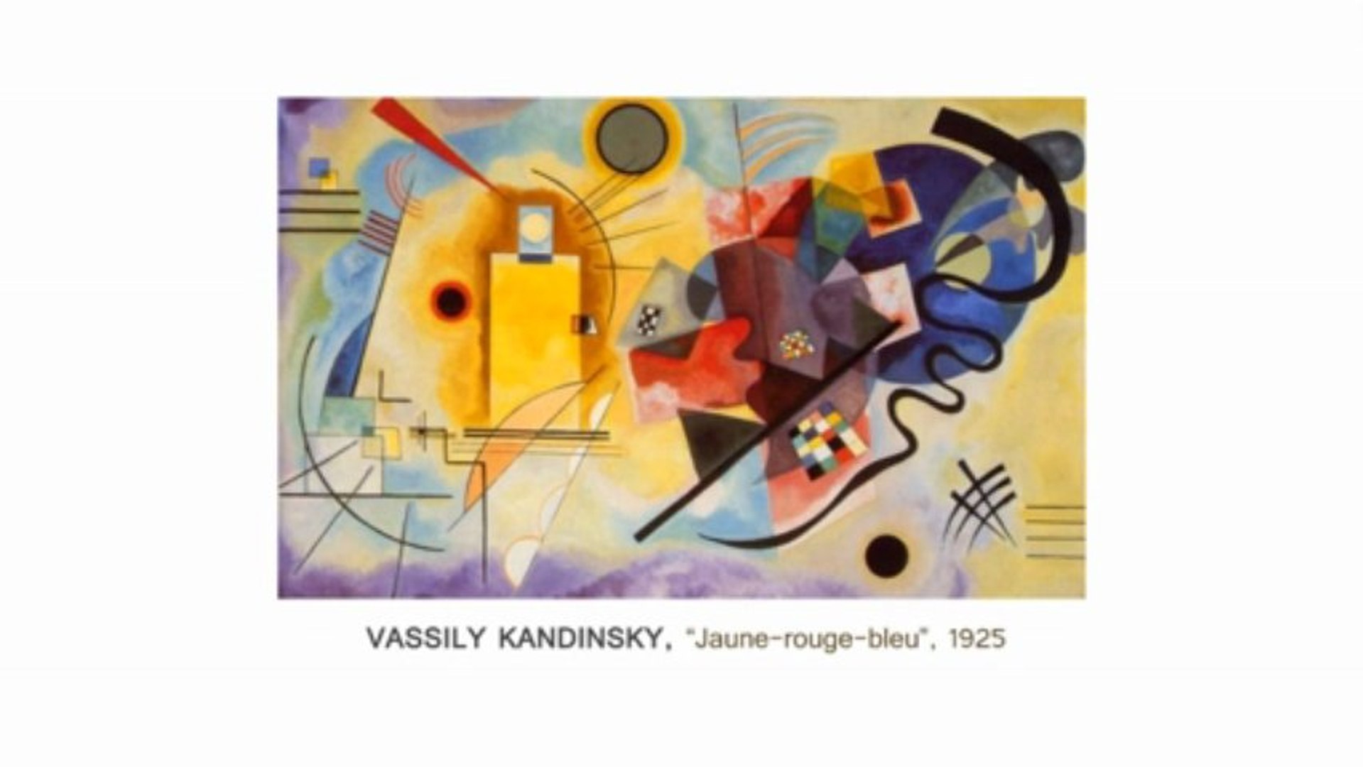 Dictée Histoire Des Arts Jaune Rouge Bleu Vassily Kandinsky, Jaune-rouge-bleu (1925) : présentation en LSF (langue  des signes française) - Vidéo Dailymotion
