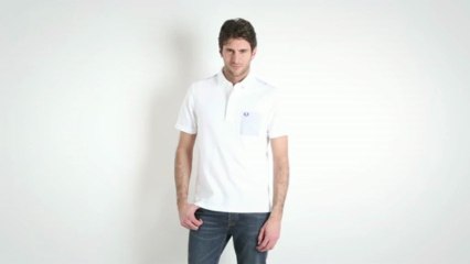 Fred Perry - Polo SEERSUCKER POCKET White