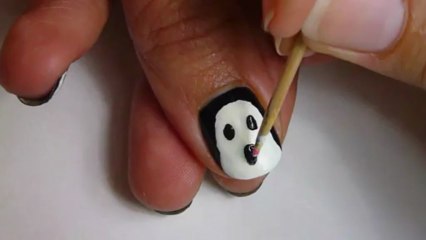 Glow In The Dark Ghost Nail Art