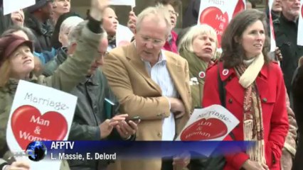 Mariage homosexuel: manifestation d'opposants à Londres