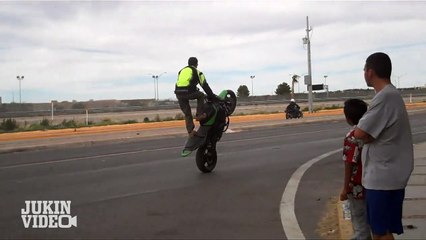 Wheelie Into Food Cart | Moto Stunt Fail