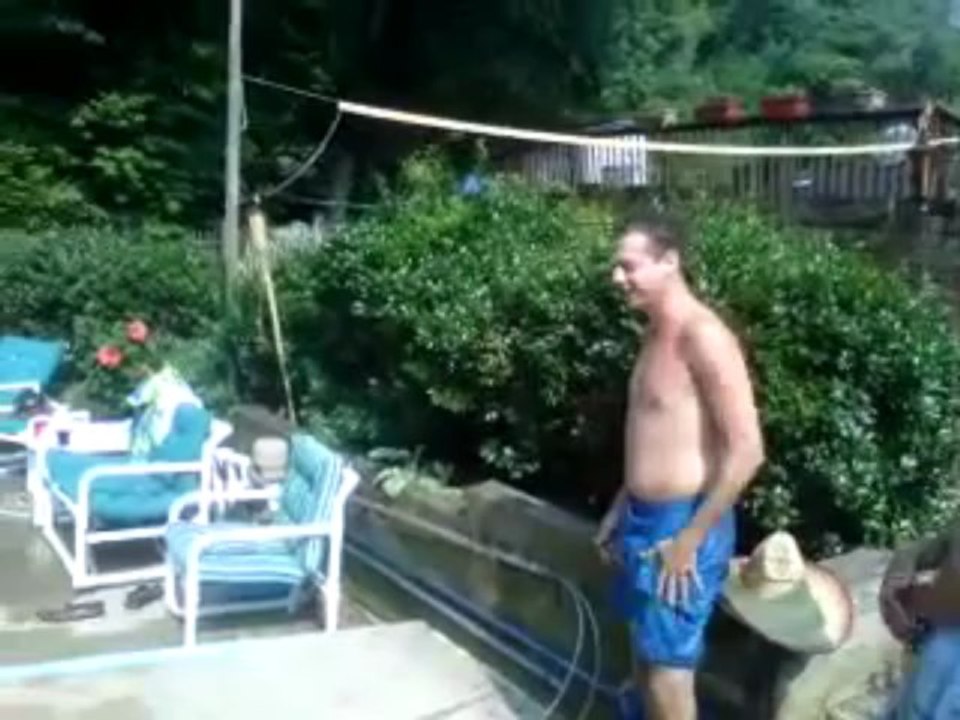 Zagha flip - gainer into pool chair