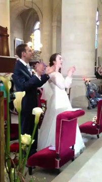 Mariage Delphine François Chant à la Vierge Marie/ bénédiction