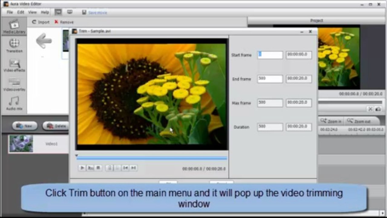 How to Crop or Cut Video Clips by Aura Video Editor