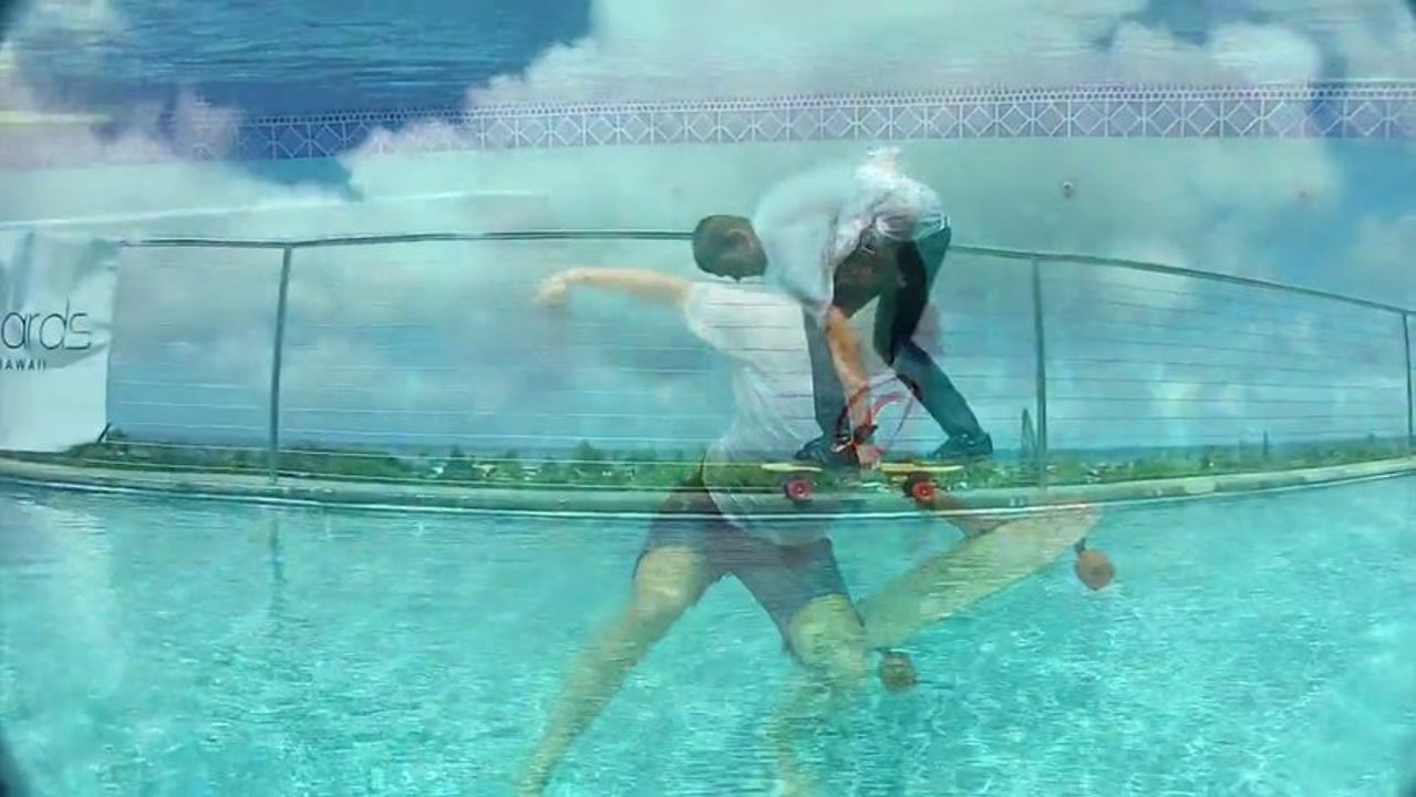 Underwater Skateboarding Haleiwa Hawaii