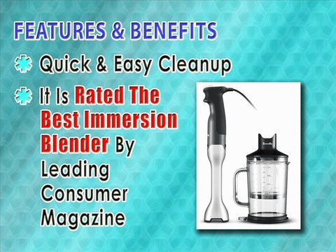 ❤ Best Immersion Blender Reviews : Breville BSB510XL Control Grip Immersion Blender