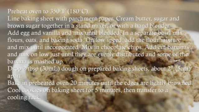BANANA CHOCOLATE CHIP COOKIES Recipe