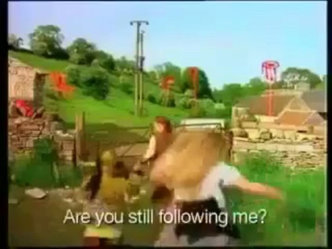 Safety dance- literal video of an 80s band on lsd